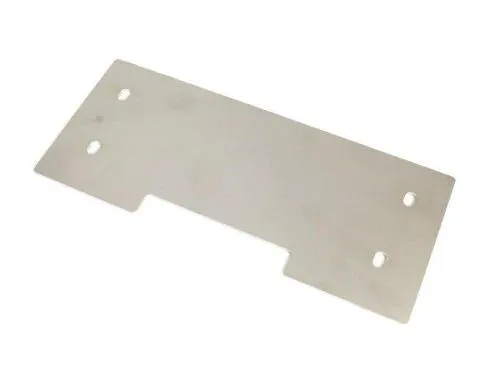 Piastra TD-Customs 3331708 in acciaio inox da 2 mm per rinforzare la zona del cavalletto centrale su Vespa PX, T5 e LML 2T.
