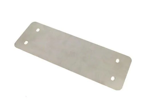 Piastra inox da 2 mm per rinforzare la pedana presso il cavalletto centrale di Vespa Sprint, Rally, Super, GT, GTR, TS, GL, VNB, VBB, GS160 e SS180.