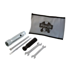 Busta portattrezzi completa di utensili standard per Vespa a telaio grande, pensata come dotazione compatta da tenere a bordo.