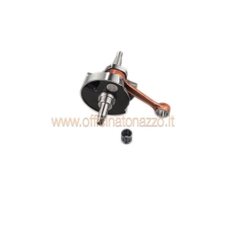 Albero motore anticipato Tameni 187050/57A per Vespa P200E e PX 200: corsa 57 mm, biella 110 mm, spinotto 16 mm e cono volano 20.