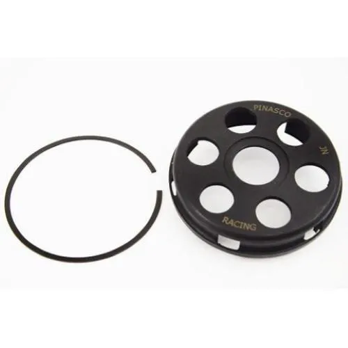 Scatola frizione 6 molle Pinasco FORGIATA con anello di rinforzo per Vespa 125VNB2T>6T - Super - GT - GTR - TS - 150VBB1T>2T - GL - Sprint - Sprint Veloce - PX125/150 fino al 1992