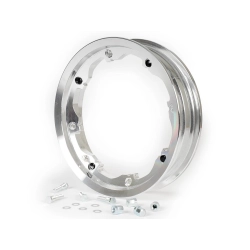 Wheel rim -BGM PRO, tubeless, 2.10-10 inches, POLISHED ALUMINIUM- Lambretta LI (series 1-3), LI S, SX, TV (series 2-3) -