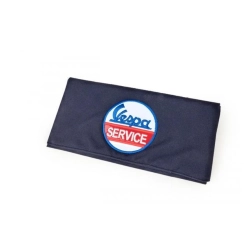 Busta porta attrezzi blu per Vespa, fornita vuota e senza utensili. Soluzione compatta per raccogliere la dotazione di bordo scelta.