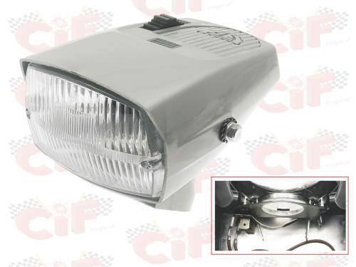 Faro delantero completo para ciclomotor Piaggio A 2 LUCES COLOR GRIS - CIAO SC