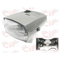 Complete headlight for Piaggio A moped with 2 GREY LIGHTS - CIAO SC