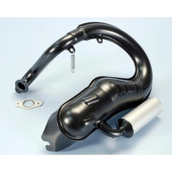 Marmitta Polini con silenziatore in alluminio per Vespa 125 Primavera ed ET3 2T. Versione 200.2025/S con silenziatore separato.