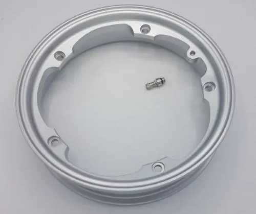Cerchio tubeless VMC 003540 in lega argento 2,10×10, con valvola premontata, per Vespa PX, 50, Primavera ed ET3 compatibili.