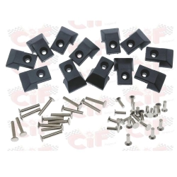 Kit CIF C00158 con puntalini a foro passante e ribattini per strisce pedana Vespa PX, PE e PX Arcobaleno 125, 150 e 200.