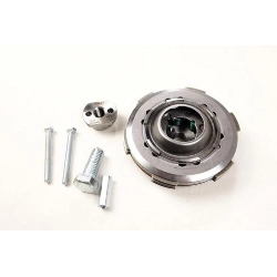 Frizione completa DRT HP per Vespa Smallframe: 6 molle, 4 dischi in sughero da 1,9 mm e 3 dischi condotti da 1,2 mm.