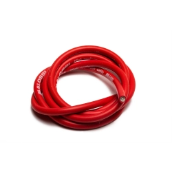 Cavo candela Malossi 2219144B rosso, Ø7 mm e lungo 50 cm. Doppio isolamento EPDM e silicone, resistente da -40 °C a +220 °C.