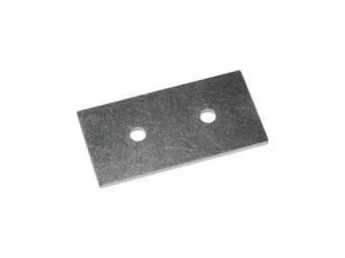Piastra 59,5 x 30,3 mm per gancio portaborse o portacasco Vespa con due fori a interasse 25 mm. Verificare le misure prima del montaggio.