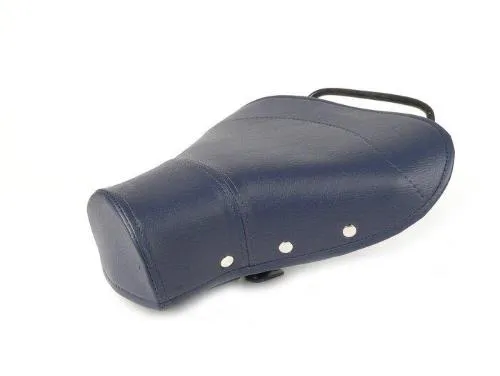 Blue single rider seat with studs and stitching for Vespa VNB 1>