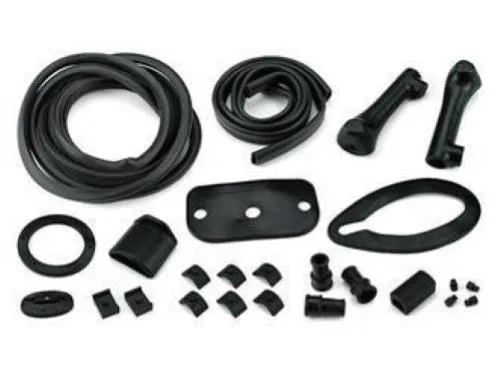 Kit parti in gomma (COLORE NERO) per Vespa Faro basso, VN1, VN2, VL1, VL2, VL3