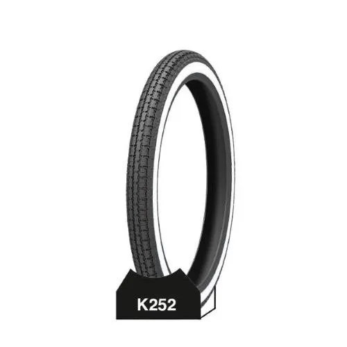 Kenda K252 2.25-17 33L TT con fascia bianca: pneumatico diagonale per camera d'aria, indicato per Piaggio Ciao 50 compatibili.