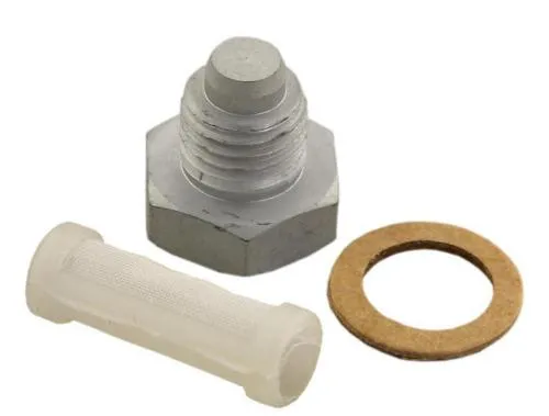 Kit filtro benzina Dell'Orto 5308900 78 completo di elemento filtrante, tappo e guarnizione per carburatori VHSB 34-39 e VHSH 30 BS/CS compatibili.