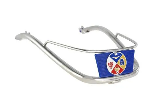 Blue double tube mudguard bumper for Vespa GT, GTR, TS, GL 150, Sprint, Sprint Veloce, Rally