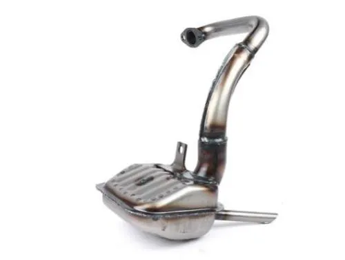 BGM PRO Touring Box BGM1150TR per Vespa 50 e Special: scarico monopezzo a montaggio diretto, finitura trasparente e spazio per pneumatici 3.50-10.