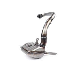 BGM PRO Touring Box BGM1150TR per Vespa 50 e Special: scarico monopezzo a montaggio diretto, finitura trasparente e spazio per pneumatici 3.50-10.