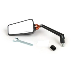 Specchietto Stage6 F1-Look sinistro nero, MPN S6-SSP630-2L/BK, filetto M8x1,25 destro e snodo sferico regolabile.