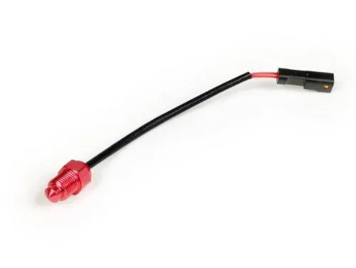 Sensore KOSO BF100000 M10x1 per strumenti temperatura compatibili, campo operativo fino a 250 °C e connettore JST bianco.