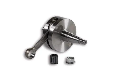 Albero Malossi 5316517 a spalle piene, corsa 51 mm, biella 105 mm, spinotto 15 e cono 20 per motori Vespa Smallframe lamellari compatibili.