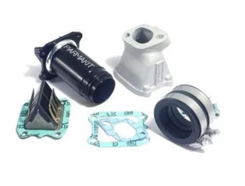 Gruppo aspirazione Parmakit SP D.36 00015.20 per Vespa Special, ET3, Primavera e PK 50-125: collettore lamellare per carter a 2 o 3 fori.