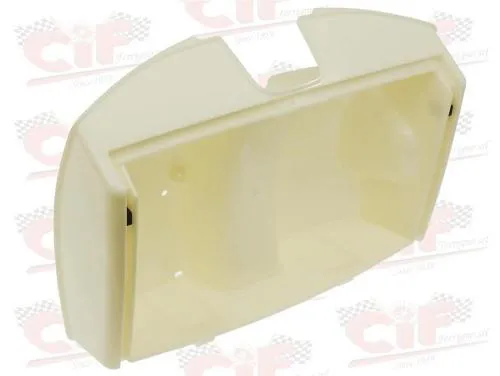 Corpo bauletto anteriore CIF 5543 in plastica per Vespa PK 50, 80 e 125 S, SS e Automatica. Ricambio nudo da completare con sportello e serratura.