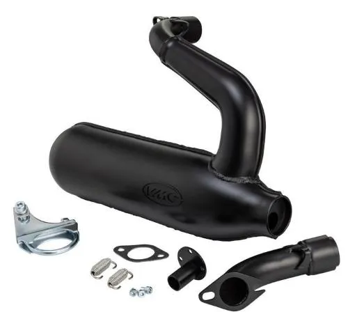 VMC Touring black torpedo exhaust for Vespa 50, ET3, Primavera