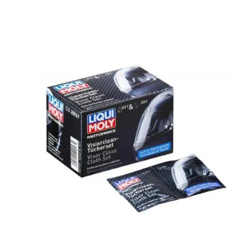 Helmet visor cleaning cloth