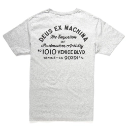T-Shirt DEUS Venice Address Pocket. grigio. maschio. taglia L. 100% cotone