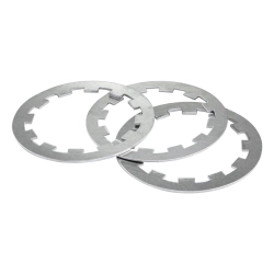 Kit BFA Motori 87484100 con tre dischi condotti in alluminio per frizione FPX4. Ricambio racing per Vespa Largeframe, PX, T5 e Cosa compatibili.
