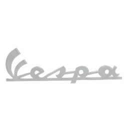 Targhetta anteriore "Vespa" 120mm per Vespa Rally 200 (distanza fori 107.69mm) produzione PASCOLI