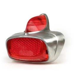 Fanale SIEM FP105 in alluminio per Vespa VNA2T, VBA1T fino a 110485 e GS 150 VS4T-VS5T fino a 0087589, con due camere separate.