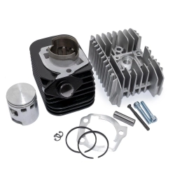 Cilindro Pinasco de aluminio EVOTEN ALUMINIO NEGRO 5 PRISIONEROS 75 cc pasador de 10 mm para ciclomotor CIAO BRAVO SI