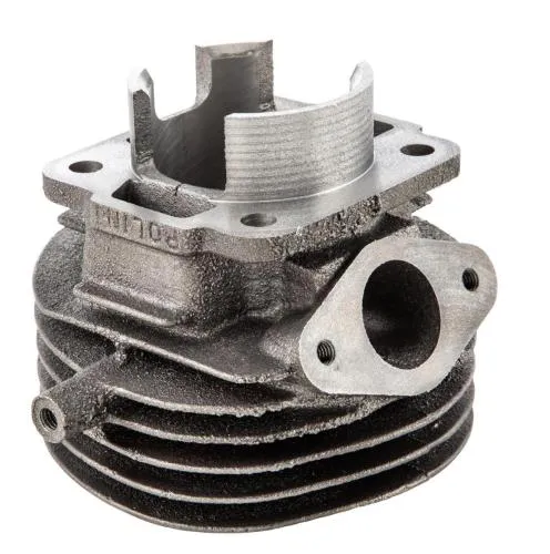 Cilindro POLINI by SIP 75 cc per Vespa 50 1° Serie Ø 47,0mm, ghisa , 6 travasi, corsa 43mm, 2 fasce con testa, modificato per il montaggio su V50 1° series
