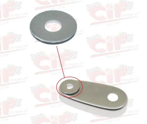 Rondella piana 8x24x2 mm per scatoletta sospensione e attacco ammortizzatore anteriore Vespa 50, 90, Primavera, ET3 e PK compatibili.