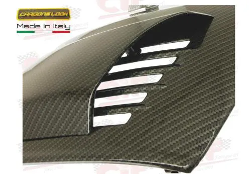 kit sportello vano motore + convogliatore aria supplementare completo di viti e rondelle " carbon look "