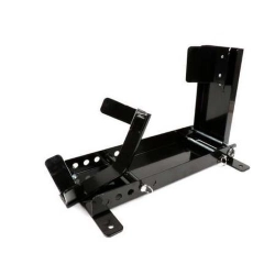 Cavalletto bloccaruota BGM PRO BGM7400 in acciaio, per pneumatici anteriori 8-13 pollici e larghi 90-130 mm. Quattro fori di ancoraggio.
