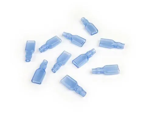 Set di 10 cappucci isolanti BGM Original per faston femmina piatti da 6,3 mm e cavi da 0,5-1,0 mm�, conformi alla geometria DIN 46248.