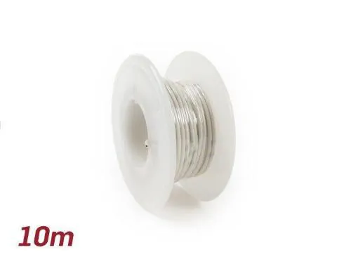Cavo BGM ORIGINAL 52205 bianco da 0,85 mm², unipolare in rame con isolamento PVC, diametro esterno 2,3 mm e rotolo da 10 m.
