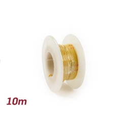 Cavo BGM ORIGINAL giallo da 0,85 mm², unipolare in rame con isolamento PVC, diametro esterno 2,3 mm e campo termico -40/+120 °C. Rotolo da 10 m.