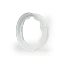 Cerchio scomponibile BGM Original BGM7960B bianco per Lambretta LI serie 1-3, LI S, SX, TV, GT, DL e GP con ruota da 10 pollici.