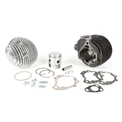 Gruppo termico BGM PRO 150 cc per Vespa Wideframe 1953-1959: ghisa, alesaggio e corsa 57 mm, tre travasi, due fasce e testa CNC inclusa.