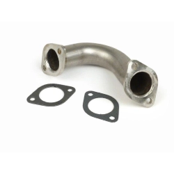 Collettore di scarico BGM PRO BGM0050 in acciaio inox per motori Piaggio 125-180 cc a due tempi compatibili.