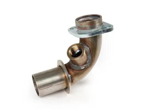 Collettore inox BGM Pro BGM0052 con attacco lambda per Vespa GT, GTS e GTV 250-300 compatibili, per scarico originale o slip-on.