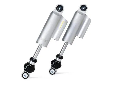 Coppia ammortizzatori anteriori -BGM PRO F16 COMPETITION- Lambretta LI, LIS, SX, TV (serie 2-3), DL, GP - argento