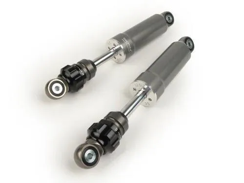 Coppia ammortizzatori anteriori -BGM PRO F16 SPORT- Lambretta LI, LIS, SX, TV (2a serie, 3a serie), DL, GP - grigio acciaio (2 PEZZI)