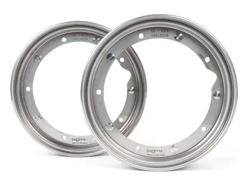Coppia cerchi ruota -BGM PRO 2.10-10 pollici- Vespa (tipo PX) - acciaio inox