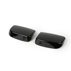 Coppia coperchi BGM PRO BGM4590KTGB neri 094 senza fori specchietto, per Vespa GTL e GTS 125-300 compatibili con specchi bar-end.