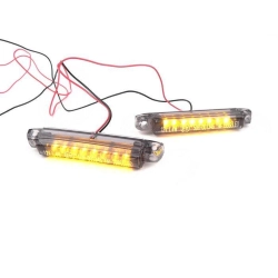 Par de intermitentes -BGM PRO Micro 2x8 LED- universal - negro - (60x8,5 mm)